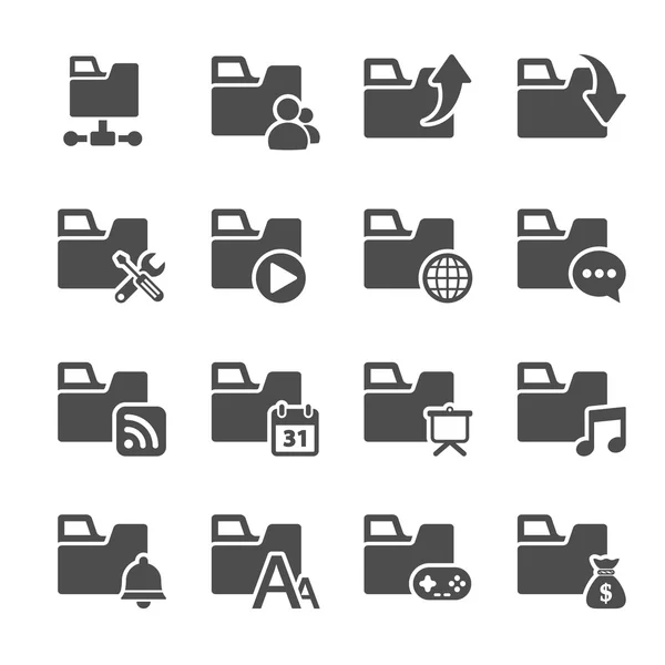 Conjunto de iconos de carpeta 3, vector eps10 — Vector de stock