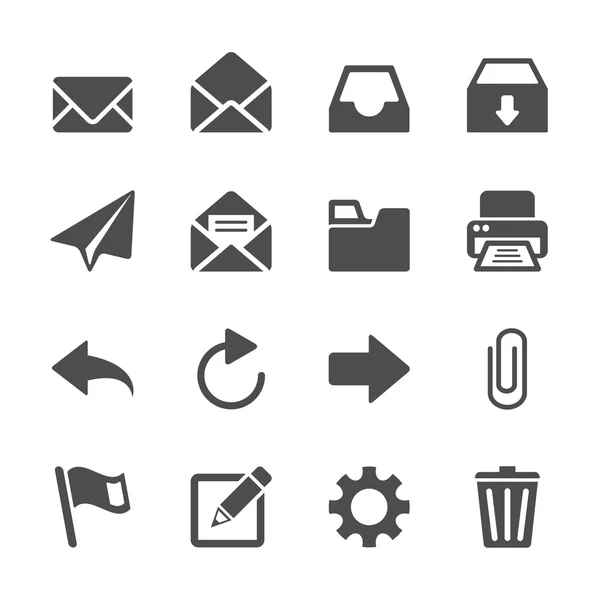 Conjunto de iconos de aplicación de correo electrónico, vector eps10 — Vector de stock