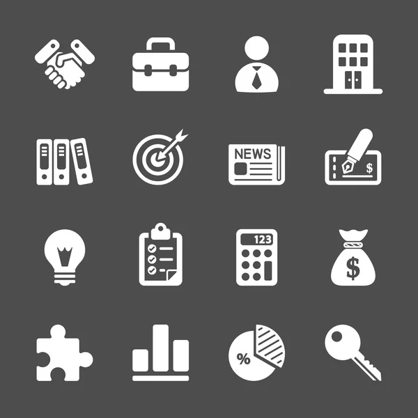 Business and office icon set, vector eps10 — Stock Vector