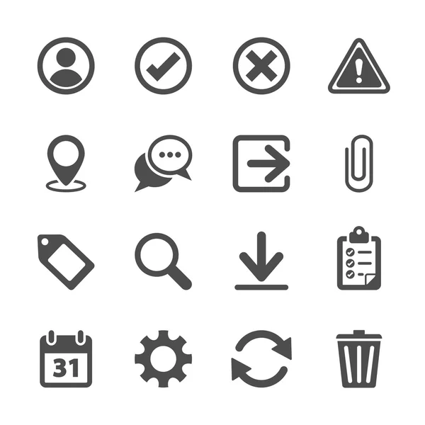 Toolbar icon set, vector eps10 — Stock Vector