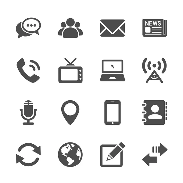 Dispositivo de comunicación icono conjunto 2, vector eps10 — Vector de stock