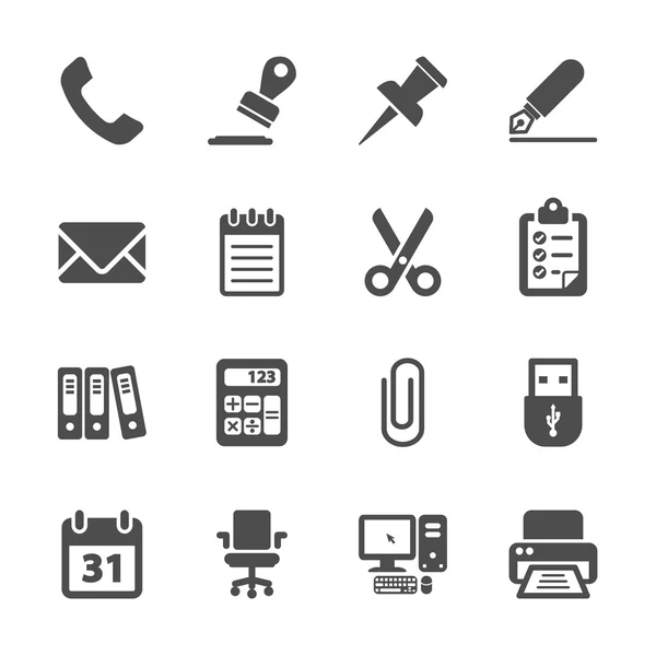 Bürobedarf Icon Set, Vektor eps10 — Stockvektor