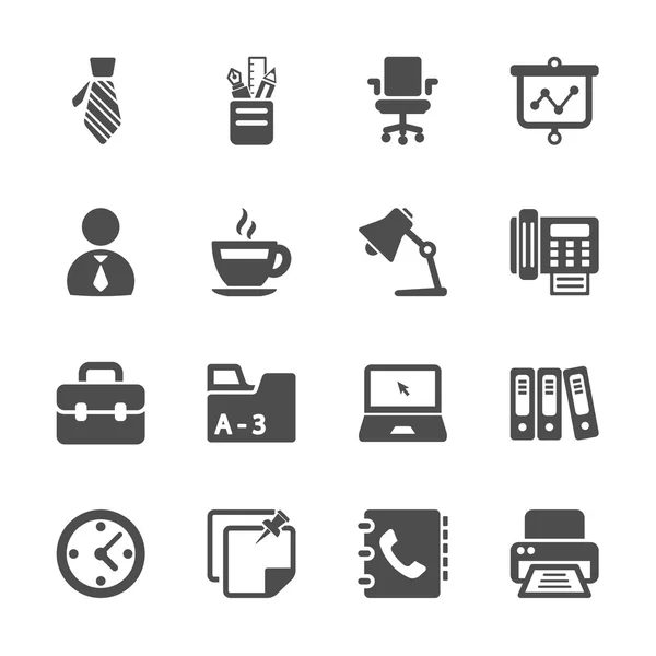 Büroarbeit Icon Set, Vektor eps10 — Stockvektor