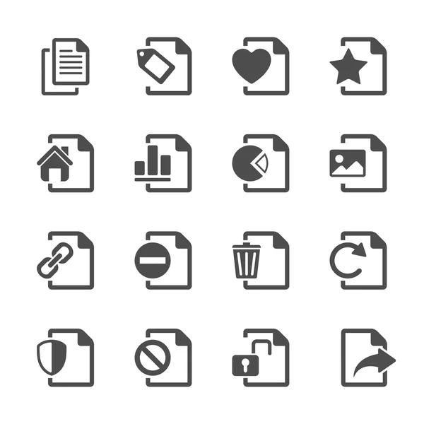 Fichier document icon set 2, vecteur eps10 . — Image vectorielle