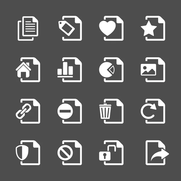 Fichier document icon set 2, vecteur eps10 — Image vectorielle