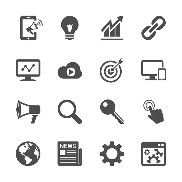 SEO und Internet Marketing Icon Set, Vektor eps10 — Stockvektor