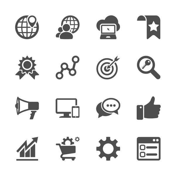 Set d'icônes marketing seo et internet, vecteur eps10 — Image vectorielle