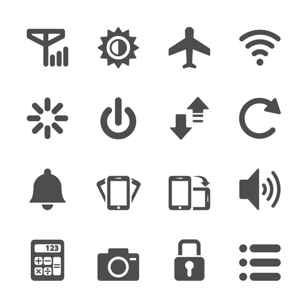 Conjunto de iconos de aplicación de teléfono inteligente, vector eps10 — Archivo Imágenes Vectoriales