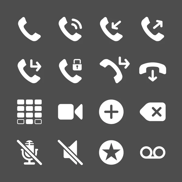 Telephone application icon set, vector eps10 — Stock Vector