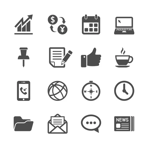 Icon Set für Geschäfts- und Büroarbeit, Vektor eps10 — Stockvektor