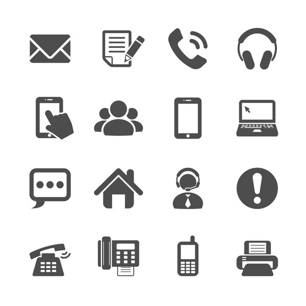 communication icon set, vector eps10