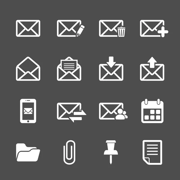 E-Mail Icon Set, Vektor eps10 — Stockvektor