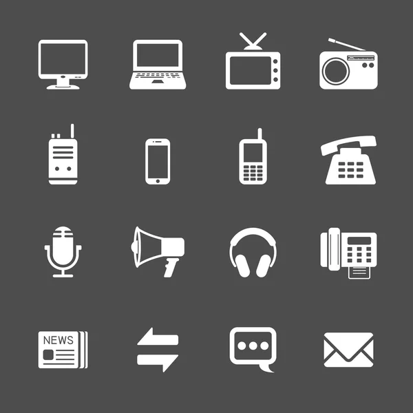 Communication icon set, vector eps10 — Stock Vector