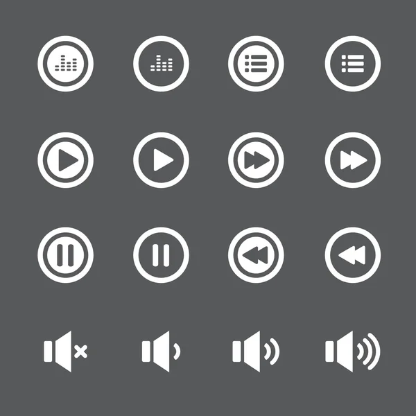 Audio e musica grassetto set di icone, vettoriale eps10 — Vettoriale Stock