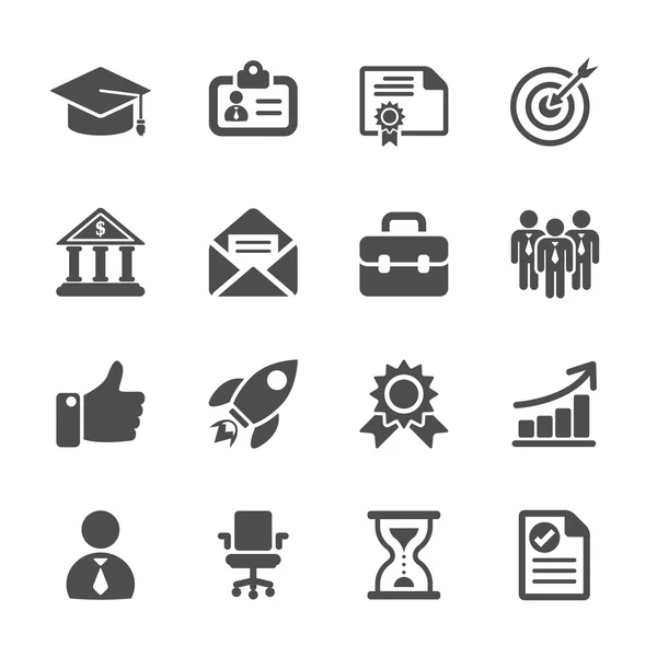 Business career work icon set, vector eps10 — Stock Vector