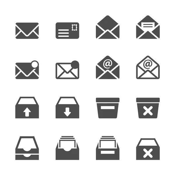 Set di icone e-mail e mailbox, vettoriale eps10 — Vettoriale Stock