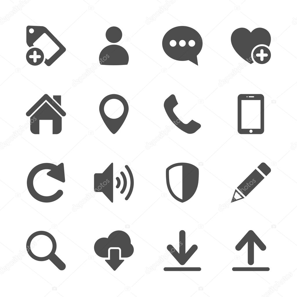 internet application icon set, vector eps10