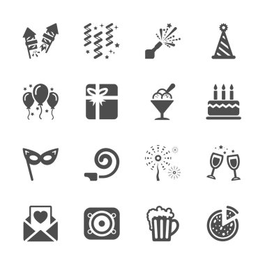 Yeni yıl partisi Icon set 6, vektör eps10