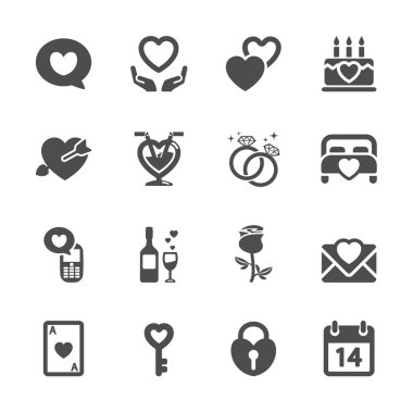 4, vektör eps10 sevgi ve Sevgililer Icon set