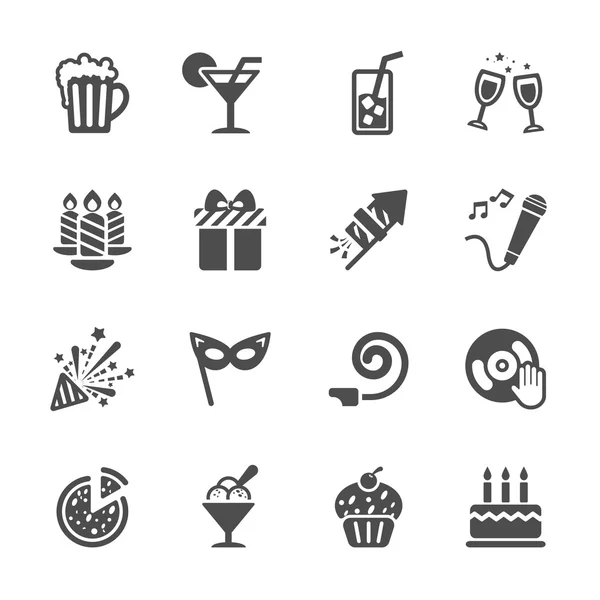 7, vektör eps10 yeni yıl partisi Icon set