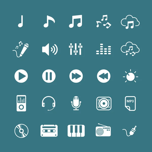Музыкальный набор иконок, векторные эпс10 — стоковый вектор