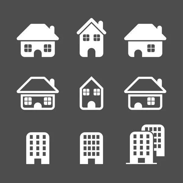 Haus Icon Set, Vektor eps10 — Stockvektor