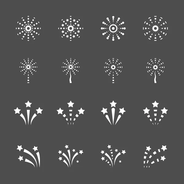 Conjunto de ícones de fogo de artifício 2, vetor eps10 — Vetor de Stock
