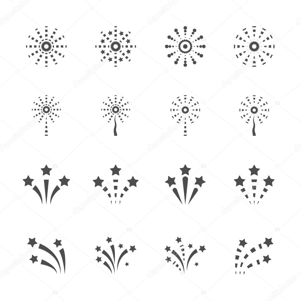 firework icon set 2, vector eps10