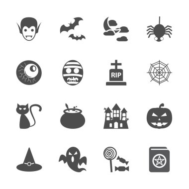 Cadılar Bayramı simge seti, vektör eps10