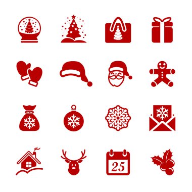 3, vektör eps10 Noel Icon set