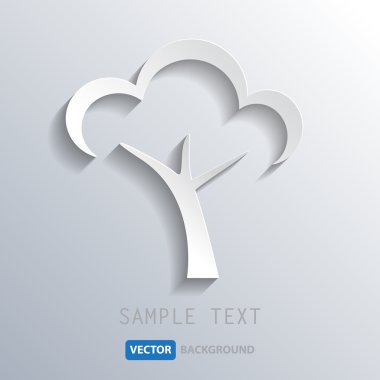 Beyaz ağaç arka plan, vektör eps10