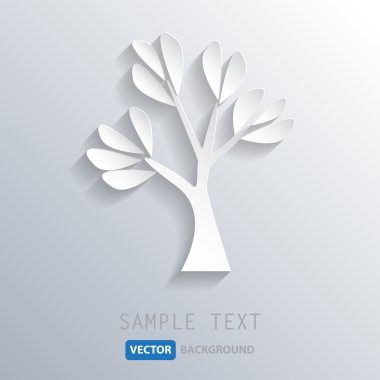 Beyaz ağaç arka plan, vektör eps10