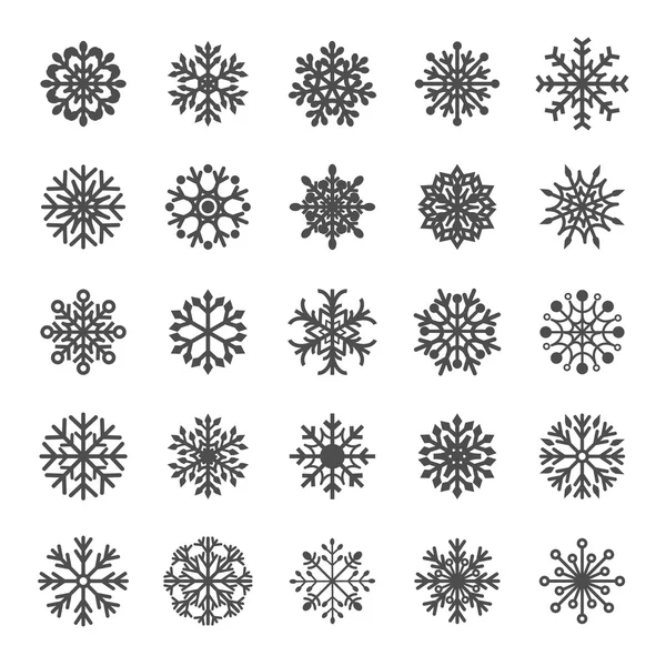 Sneeuwvlok pictogrammenset 12, vector eps10 — Stockvector