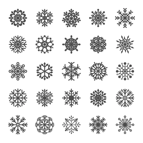 Snowflake icon set 12, vector eps10 — Stock Vector