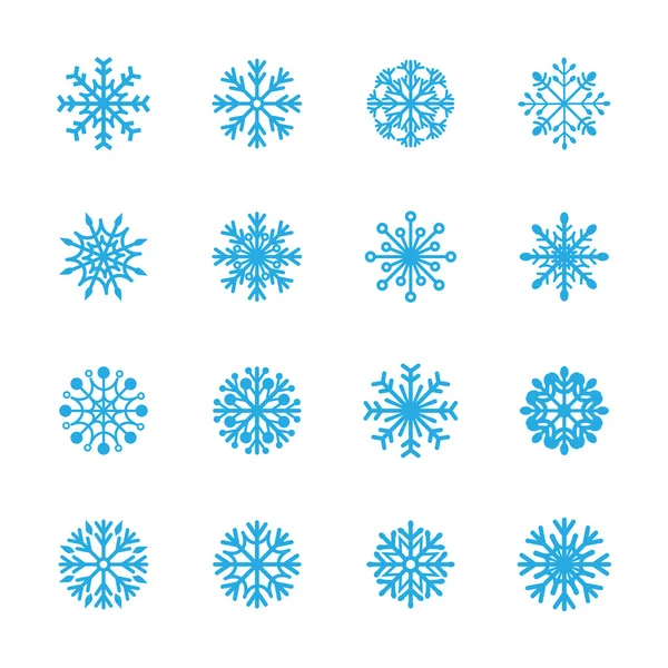 Snowflake icon set 10, vector eps10 — Stock Vector