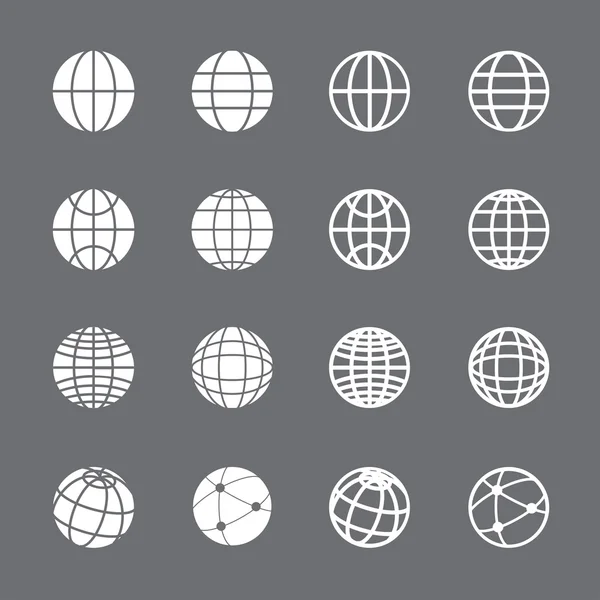 Globe icon set, vector eps10 — Stock Vector