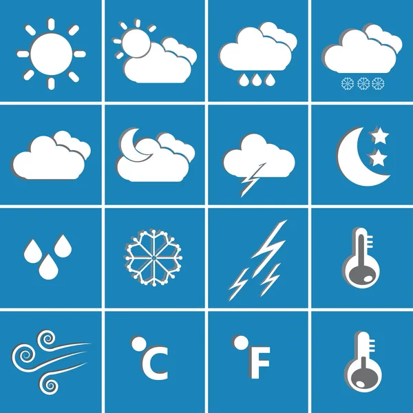 Icono del tiempo conjunto con sombra, vector eps10 — Archivo Imágenes Vectoriales