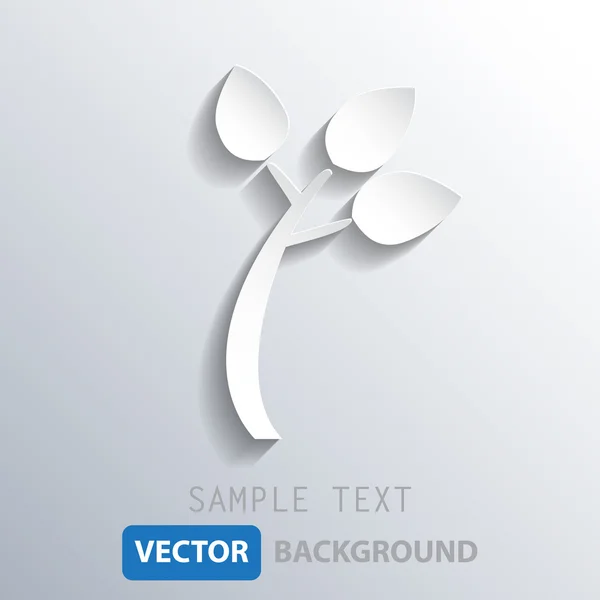 Fondo abstracto árbol blanco, vector eps10 — Vector de stock