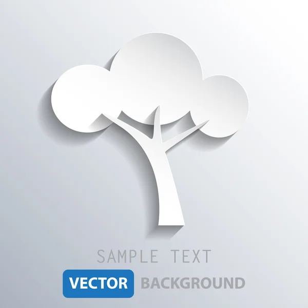 Abstract white tree background, vector eps10 — Stock Vector