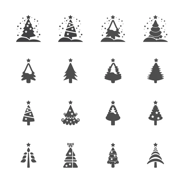 Arbre de Noël icône ensemble 3, vecteur eps10 — Image vectorielle