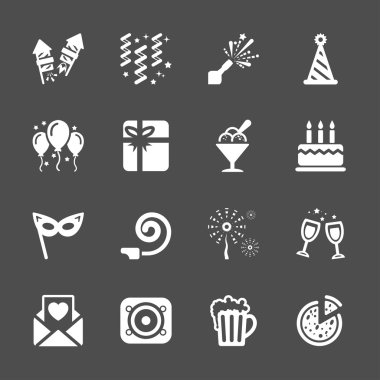 Yeni yıl partisi Icon set 6, vektör eps10