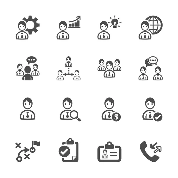 Human resource management icon set, vector eps10 — Stock Vector