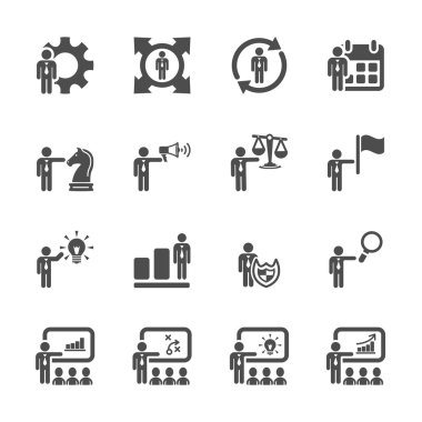 3, vektör eps10 insan kaynakları yönetimi Icon set
