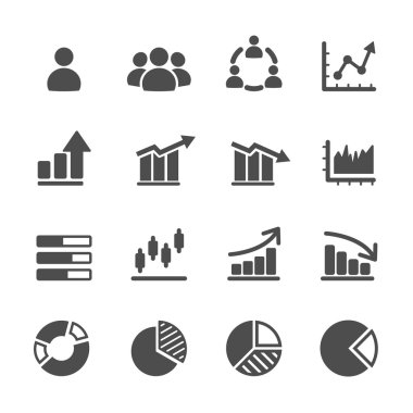 Infographic ve Grafik Icon set, vektör eps10