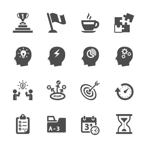 Business productivity icon set, vector eps10 — Stock Vector