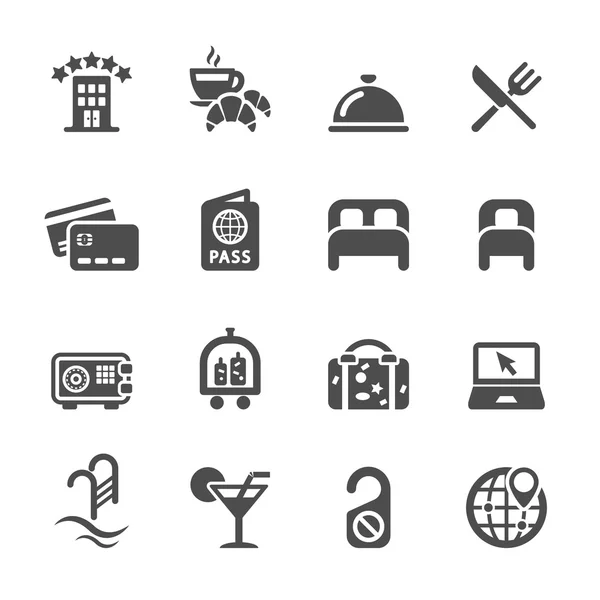 Hotel service icon set, vector eps10 — Stock Vector