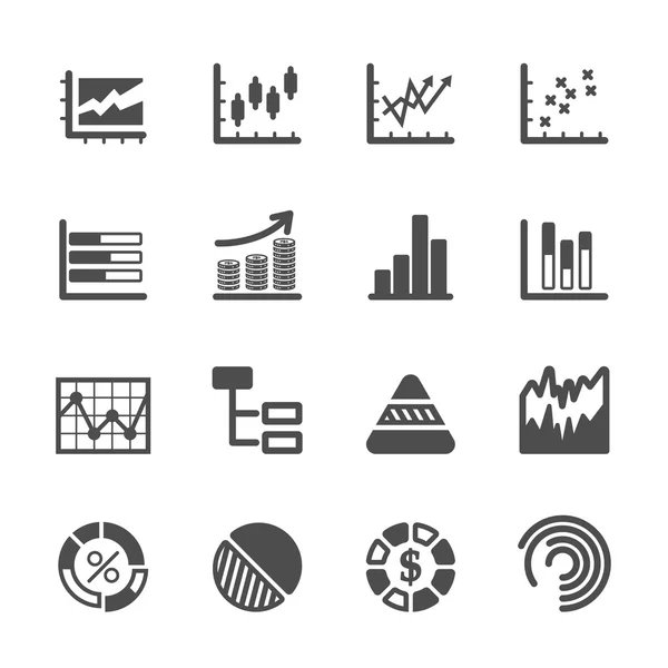 Infographic and chart icon set 2, vector eps10 — Stock Vector