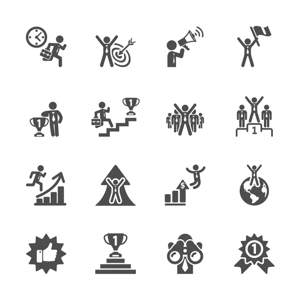 Business success icon set, vector eps10 — Stock Vector