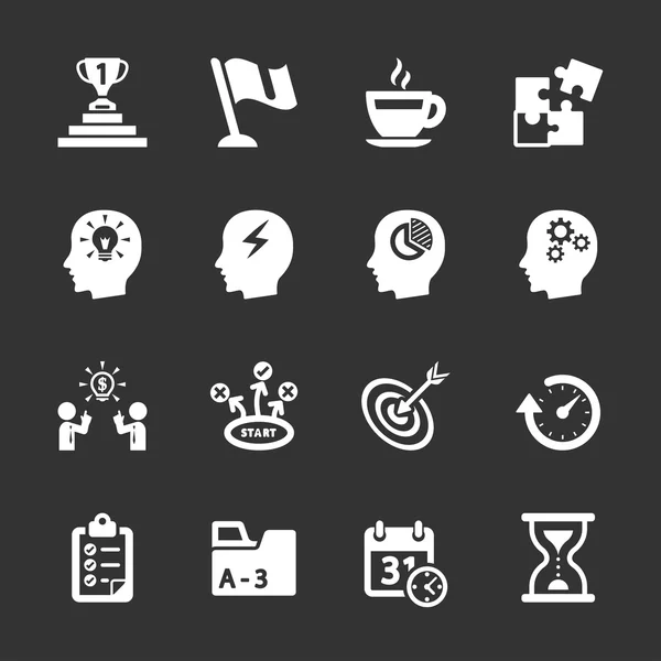 Business productivity icon set, vector eps10 — Stock Vector