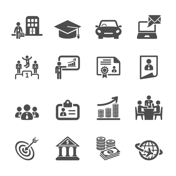 Business career life cycle icon set, vector eps10 — Stock Vector